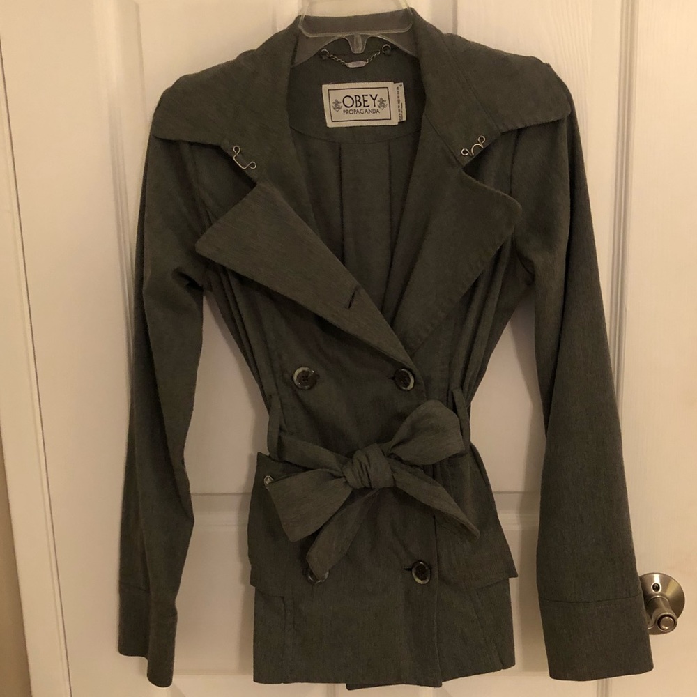 Obey Grey Trench Coat